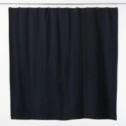 Ileana Organic Cotton Black Shower Curtain 72" -Optimal Furniture Store IleanaBlkOrgCttnShwrCrtnAVSSF23