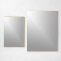 Infinity Rectangular Brass Wall Mirror 36"x48" -Optimal Furniture Store InfinityBrsRectWllMrrrsGrpFHS22