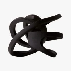 Infinity Black Knot Sculpture -Optimal Furniture Store InfinityKnotBlackAV2F17