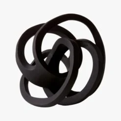 Infinity Black Knot Sculpture -Optimal Furniture Store InfinityKnotBlackAVF17