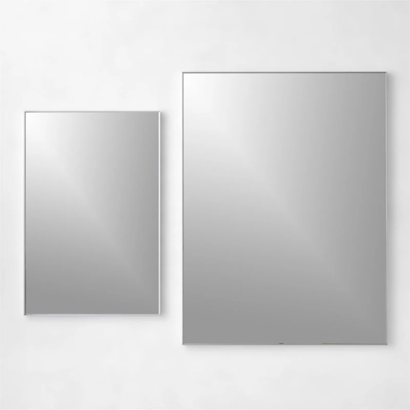 Infinity Rectangular Silver Wall Mirror 36"x48" 4 Infinity Rectangular Silver Wall Mirror 36"x48" - Image 4