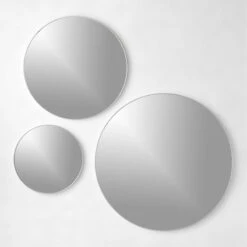 Infinity Silver Round Wall Mirror 48" -Optimal Furniture Store InfinitySlvrRndWllMrrrsGrpFHS22