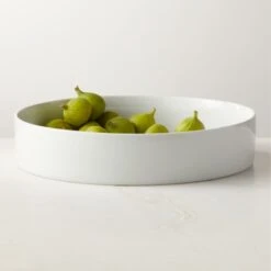 Inge White Round Serving Bowl -Optimal Furniture Store IngeRoundServingBowlROF22