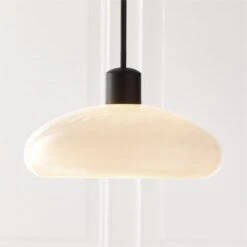 Iona Matte Black And Opaline Glass Pendant Light 7 Iona Matte Black And Opaline Glass Pendant Light -Optimal Furniture Store IonaMttBlkOplnGlssPndntROF21