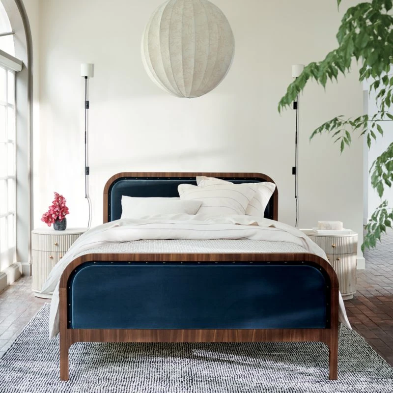 Cameo Curved Whitewashed Wood Nightstand With Drawer 3 Cameo Curved Whitewashed Wood Nightstand With Drawer - Image 3