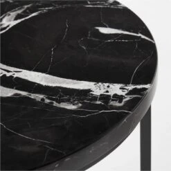 Irwin Black Marble Side Table -Optimal Furniture Store IrwinBlkMrblSideTableAVSSF21
