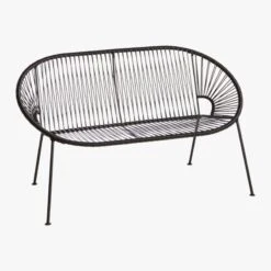 Ixtapa Black Outdoor Loveseat -Optimal Furniture Store IxtapaLoveseatBlack3QS20