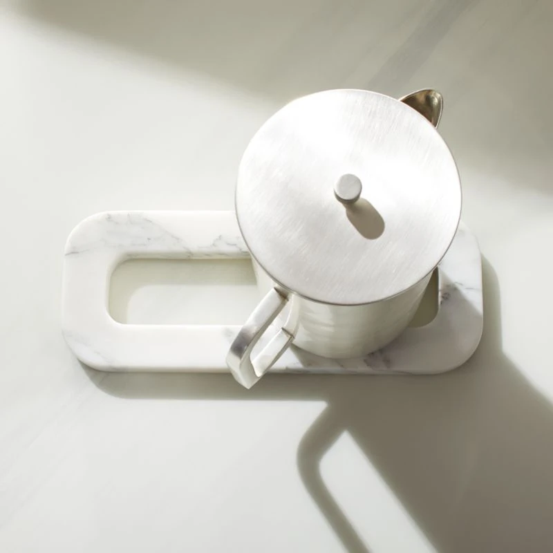 Link White Marble Trivet 2 Link White Marble Trivet - Image 2