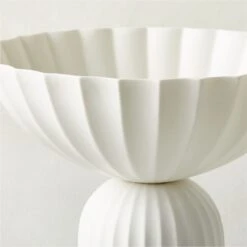 Jeanne Fluted White Porcelain Table Lamp -Optimal Furniture Store JeanneFltdPrclnTableLampAVSHS23