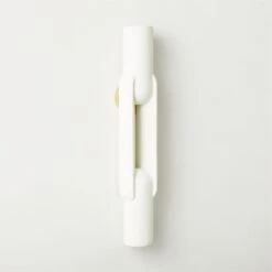 Jumeau White Concrete Wall Sconce Light