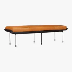 Juneau Leather And Metal Bench -Optimal Furniture Store JuneauLeatherNMetalBench3QS20