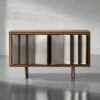 Kibo Steel And Oak Wood Media Console 42.5''