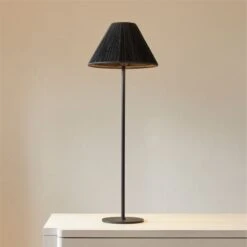 Slight Table Lamp With Black Shade -Optimal Furniture Store KMSlightBlkShddTableLampROS21