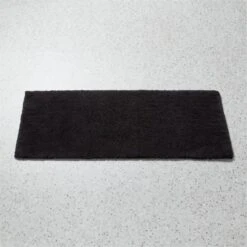 Kalani Organic Cotton Black Bath Runner Rug 24"x60" -Optimal Furniture Store KalaniBlackBathRunnerSHF23