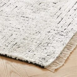 Keen Hand-Knotted White Viscose Area Rug 5'x8' -Optimal Furniture Store KeenWhtWBlkVscsRug8x10AVSHF23