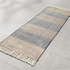 Kelso Brown And Blue Stripe Indoor/Outdoor Runner Rug 2.5'x8' -Optimal Furniture Store KelsoStrpBrnNBlue2p5x8SHS22