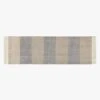 Kelso Brown And Blue Stripe Indoor/Outdoor Runner Rug 2.5'x8'