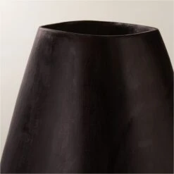 Kinsale Black Teak Wood Vase -Optimal Furniture Store KinsaleBlackTeakVaseAVSHF23