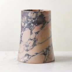 La Paloma Purple Breccia Marble Vase -Optimal Furniture Store LaPalomaMarbleVaseAV3SHS23