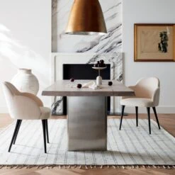 Landscape Live Edge White Washed Wood Dining Table -Optimal Furniture Store LandscapeLiveEdgeWhiteOC20 1x1