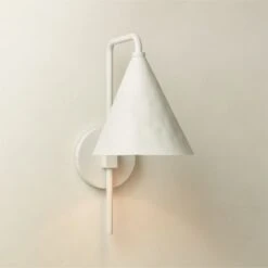 Lani White Wall Sconce -Optimal Furniture Store LaniPlasterSconceROS22