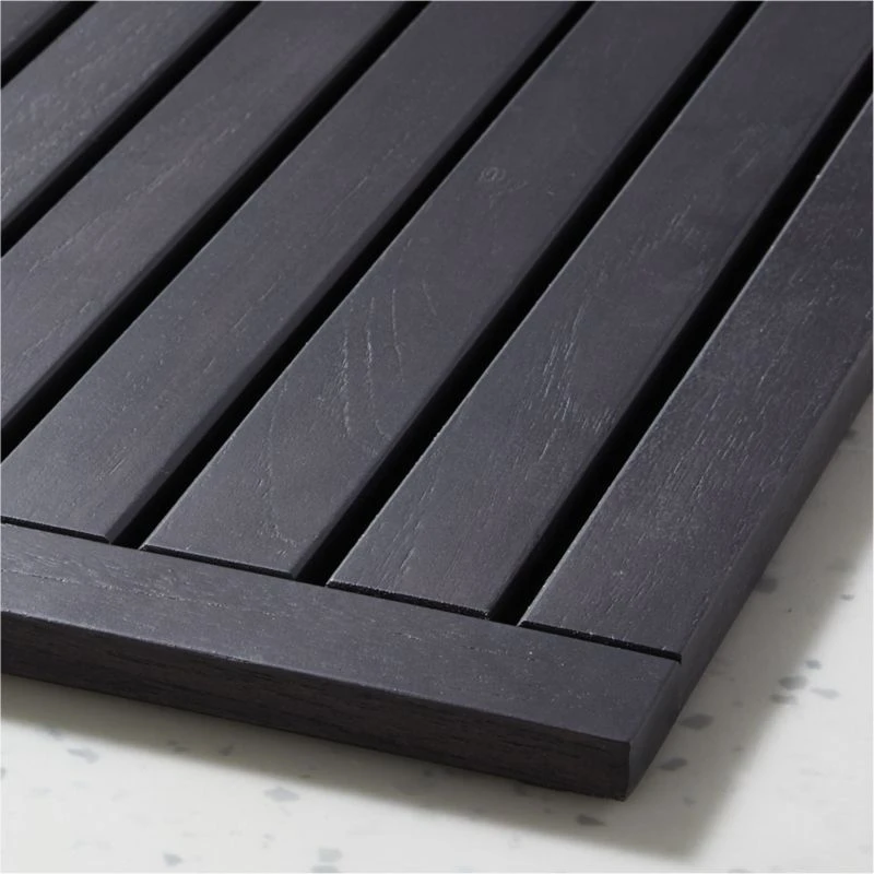 Lateral Black Teak Bath Mat 21.75"x32" 3 Lateral Black Teak Bath Mat 21.75"x32" - Image 3