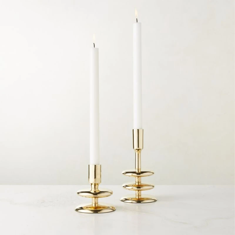 Latto Unlaquered Brass Taper Candle Holder Small 2 Latto Unlaquered Brass Taper Candle Holder Small - Image 2