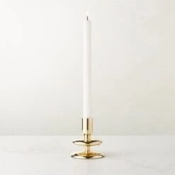 Latto Unlaquered Brass Taper Candle Holder Small 9 Latto Unlaquered Brass Taper Candle Holder Small -Optimal Furniture Store LattoUnlqdBrsTprHolderSmROS23