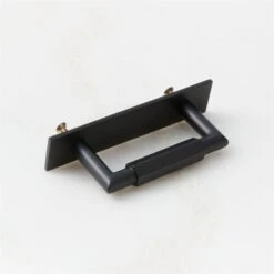 Lavau Black Cabinet Handle With Backplate 3" -Optimal Furniture Store LavauHandleWBckpltBk3inAV2SHF23