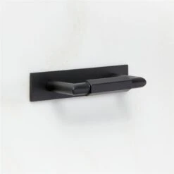 Lavau Black Cabinet Handle With Backplate 3" -Optimal Furniture Store LavauHandleWBckpltBk3inAVSHF23