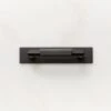 Lavau Black Cabinet Handle With Backplate 3"
