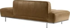 Lawndale Saddle Brown Leather Daybed With Chrome Base -Optimal Furniture Store LawndaleLthrDayBedRevwChrome3QS17