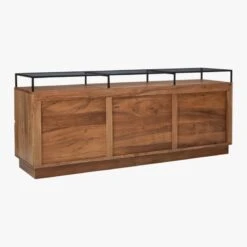 Lawson Low 6-Drawer Wood Dresser With Glass Top -Optimal Furniture Store LawsonLowDresser3QBF19