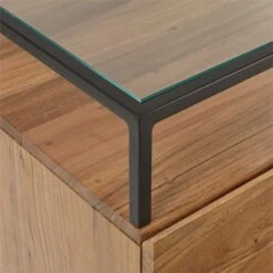 Lawson Low 6-Drawer Wood Dresser With Glass Top -Optimal Furniture Store LawsonLowDresserAVF19