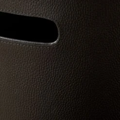 Black Leather Laundry Hamper 5 Black Leather Laundry Hamper -Optimal Furniture Store LeatherBlkIvoryHamperAV2SHS23