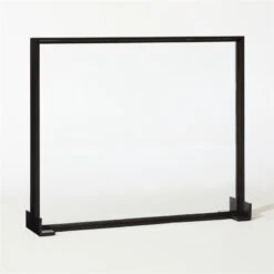 Ledge Glass Fireplace Screen -Optimal Furniture Store LedgeGlssFirePlaceScreenF20