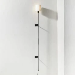 Leggero Black Pole Plug-In Wall Sconce -Optimal Furniture Store LeggeroBlackWallSconceROF20