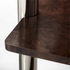 Legna Burl Wood Bookshelf 11 Legna Burl Wood Bookshelf -Optimal Furniture Store Legna60inBurlWoodBookcaseAVSSF22