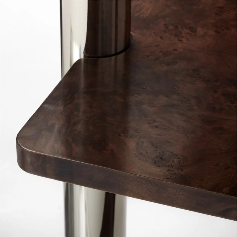 Legna Burl Wood Bookshelf 6 Legna Burl Wood Bookshelf - Image 6