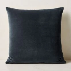 Leisure Dark Teal Velvet Throw Pillow With Down-Alternative Insert 23''