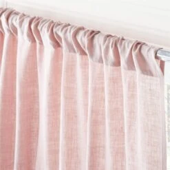 Smoky Mauve Linen Window Curtain Panel 48"x84'' -Optimal Furniture Store LinenAdobeRoseCrtn96PnlAV2SHF23