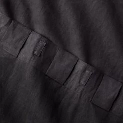 EUROPEAN FLAX™-Certified Linen Black Window Curtain Panel 48''x84'' -Optimal Furniture Store LinenBlack96CurtainPnlAV3SHS23