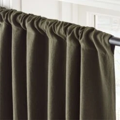 Forest Green Linen Blackout Window Curtain Panel 48''x84'' -Optimal Furniture Store LinenGnBkOt96CurtainPnlAVSHS23