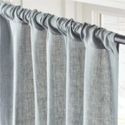 Lead Blue Linen Window Curtain Panel 48''x84'' -Optimal Furniture Store LinenLead96PanelAVSHS23