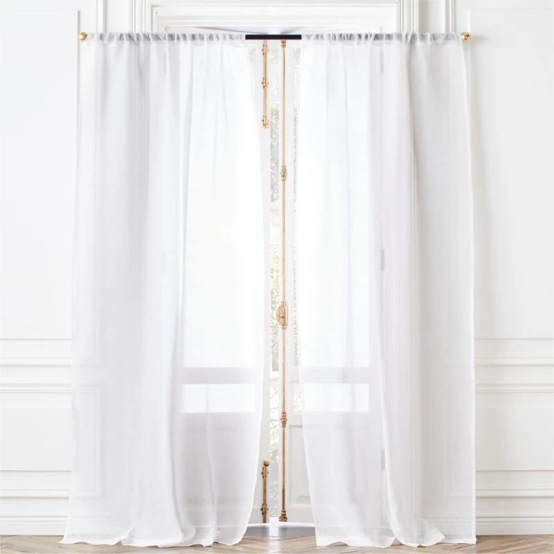 White Linen Sheer Window Curtain Panel 48"x84" 1 White Linen Sheer Window Curtain Panel 48"x84"