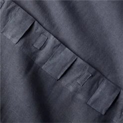 EUROPEAN FLAX™-Certified Linen Smokey Blue Window Curtain Panel 48''x84'' -Optimal Furniture Store LinenSmkBl96CurtainPnlAV3SHS23