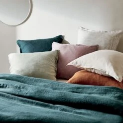 EUROPEAN FLAX™-Certified Linen White Duvet Cover And Shams -Optimal Furniture Store LinenWhiteBeddingAG21 1x1 2