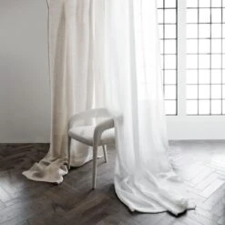 Natural Linen Curtain Panel 48"x96" 7 Natural Linen Curtain Panel 48"x96" -Optimal Furniture Store LisetteWhiteDiningChairFB21 1x1