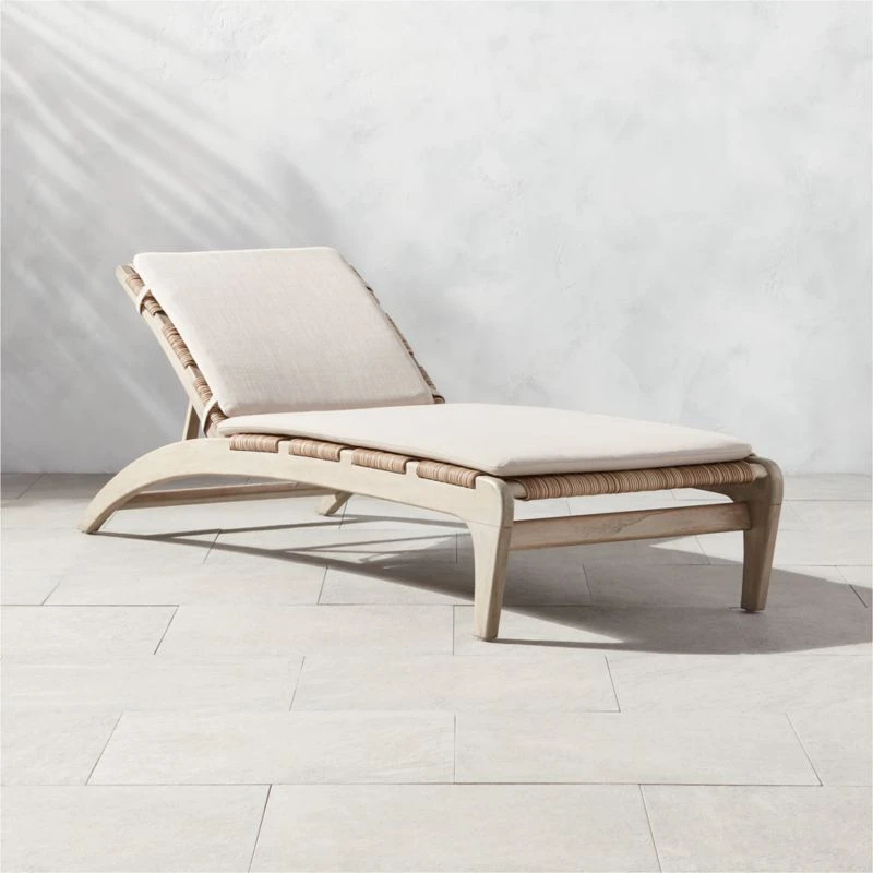 Lodi Woven Outdoor Chaise Lounge With Cushion 1 Lodi Woven Outdoor Chaise Lounge With Cushion
