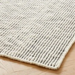 Lousa Handloomed Black And White Wool Area Rug 5'x8' -Optimal Furniture Store LousaHdldWlBlkNWtRug8x10AVSHF23